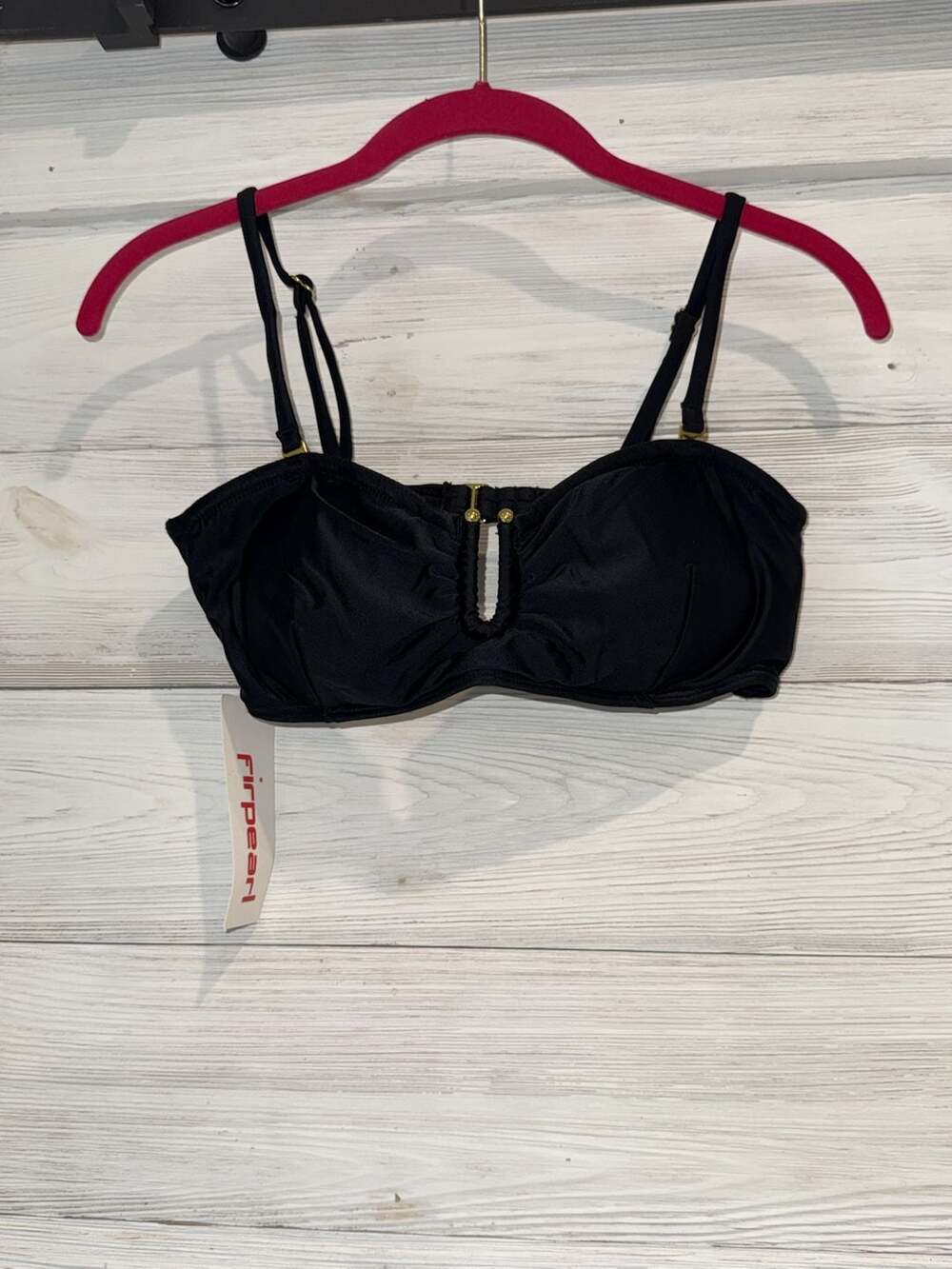 Firpearl Women's M045 Underwire Bikini Top in Black (b28)